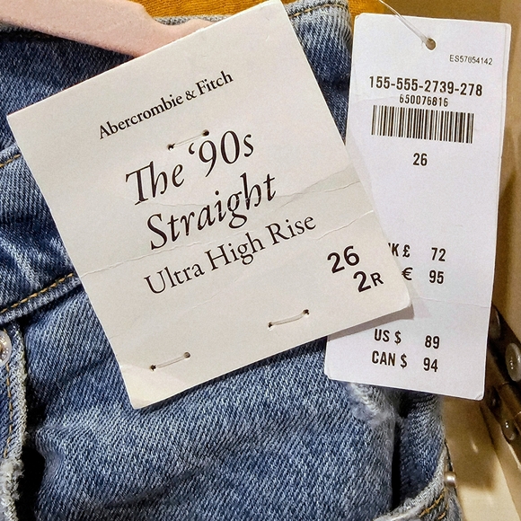 Abercrombie & Fitch High Rise Blue Jeans - Picture 5 of 6